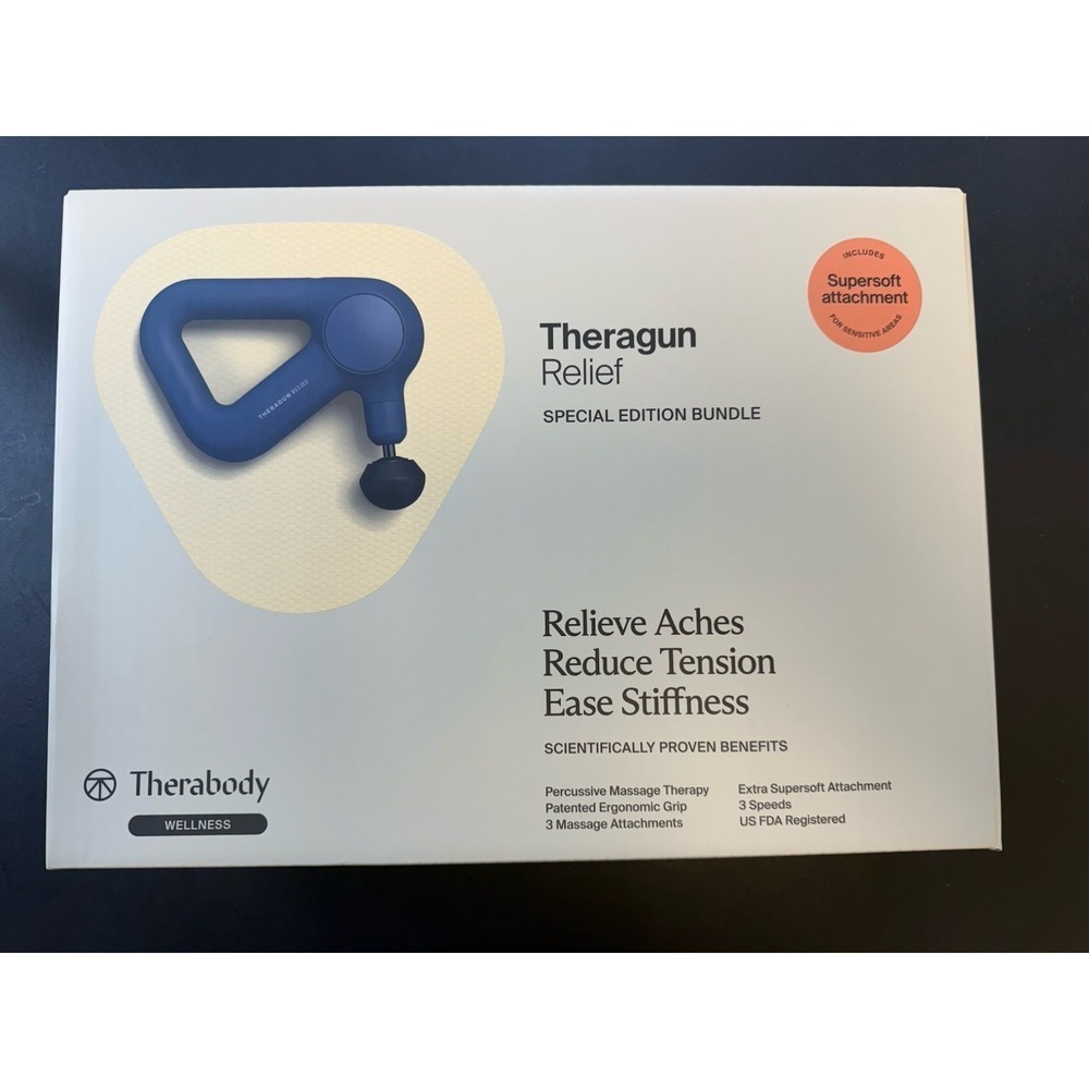 Theragun Relief Massage Gun w/ Supersoft Attachmen Special Edition Bundle